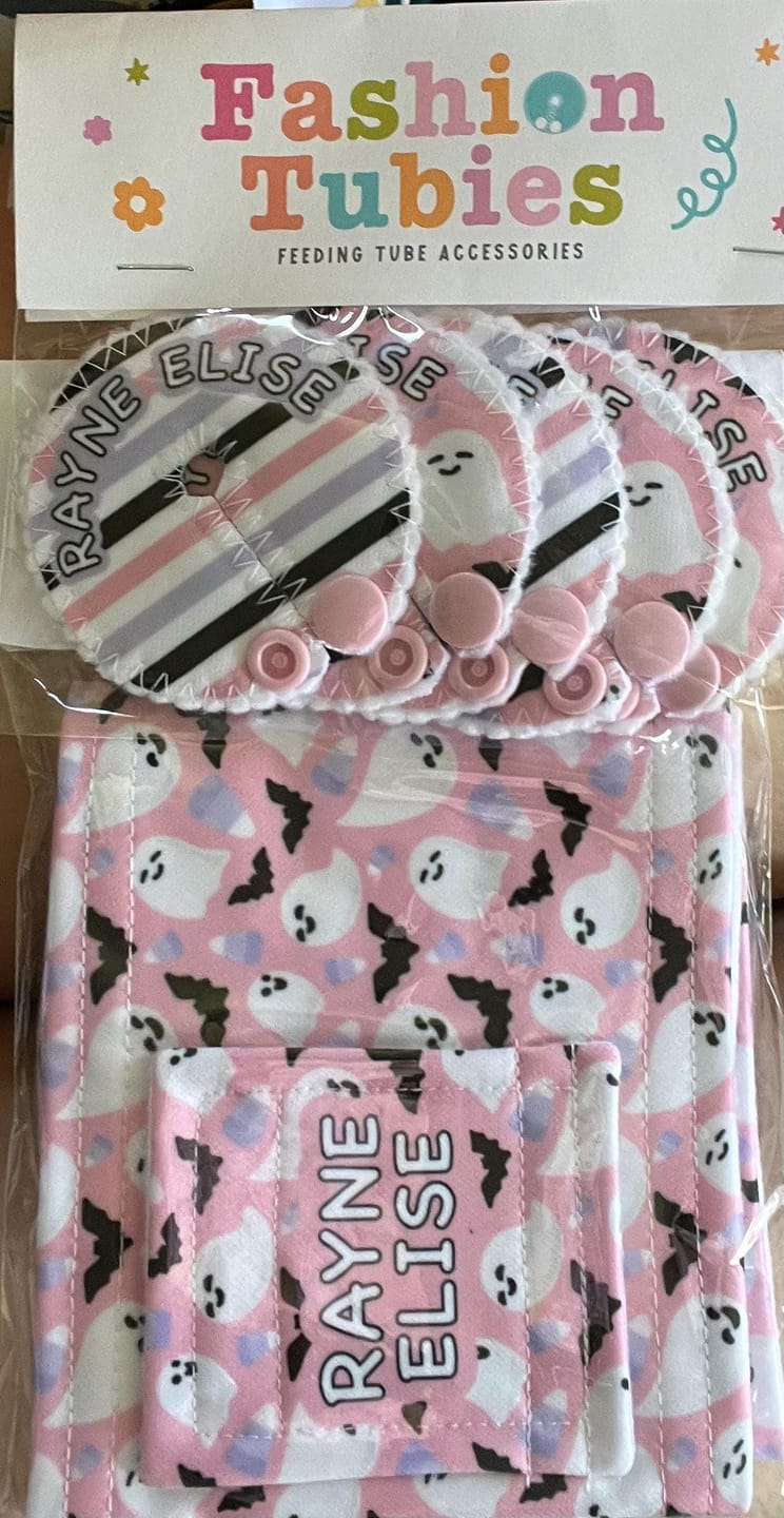 Customer photo review of Personalized  Feeding Tube Belt