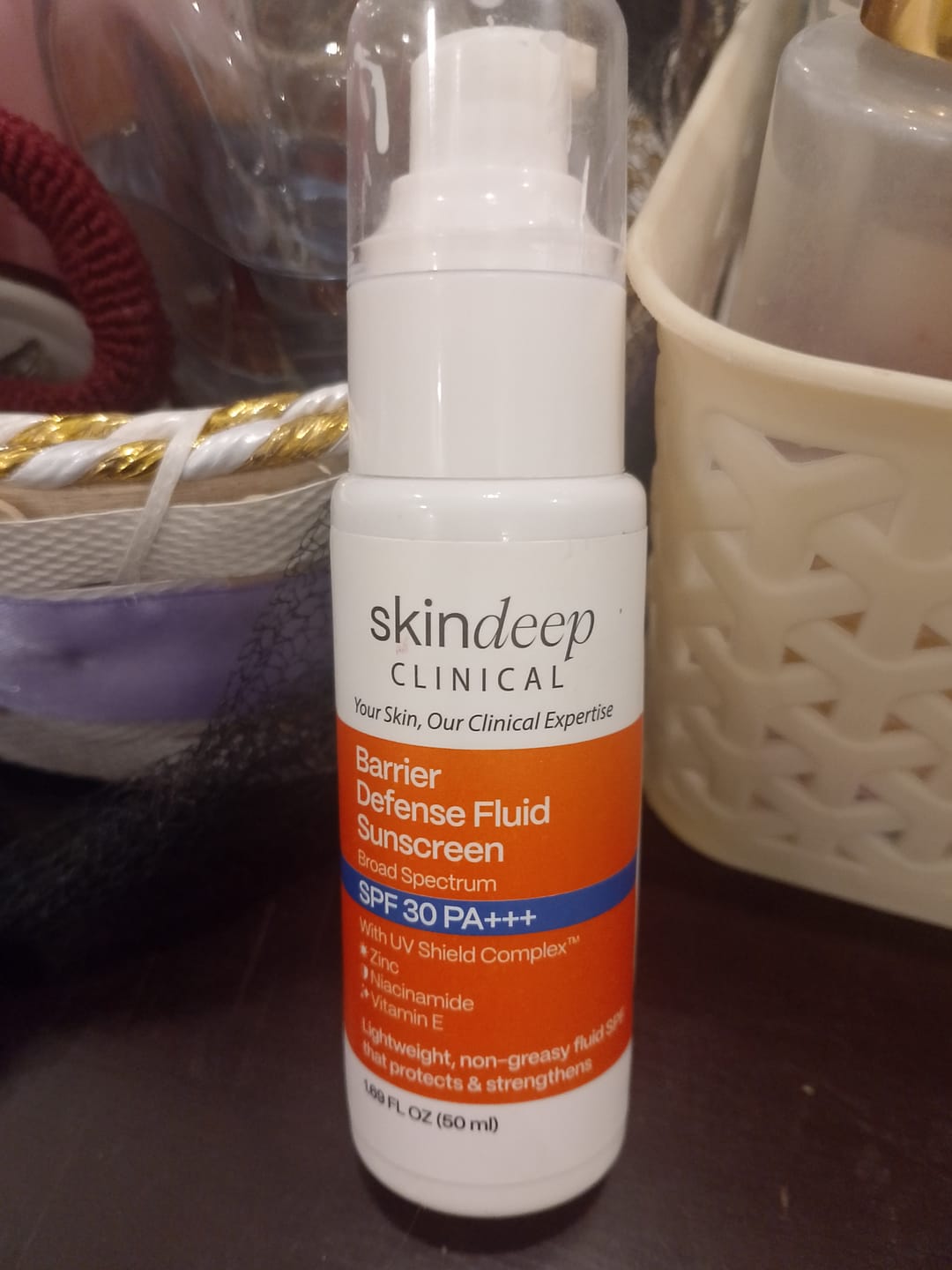 Customer photo review of Barrier Defense Fluid Sunscreen