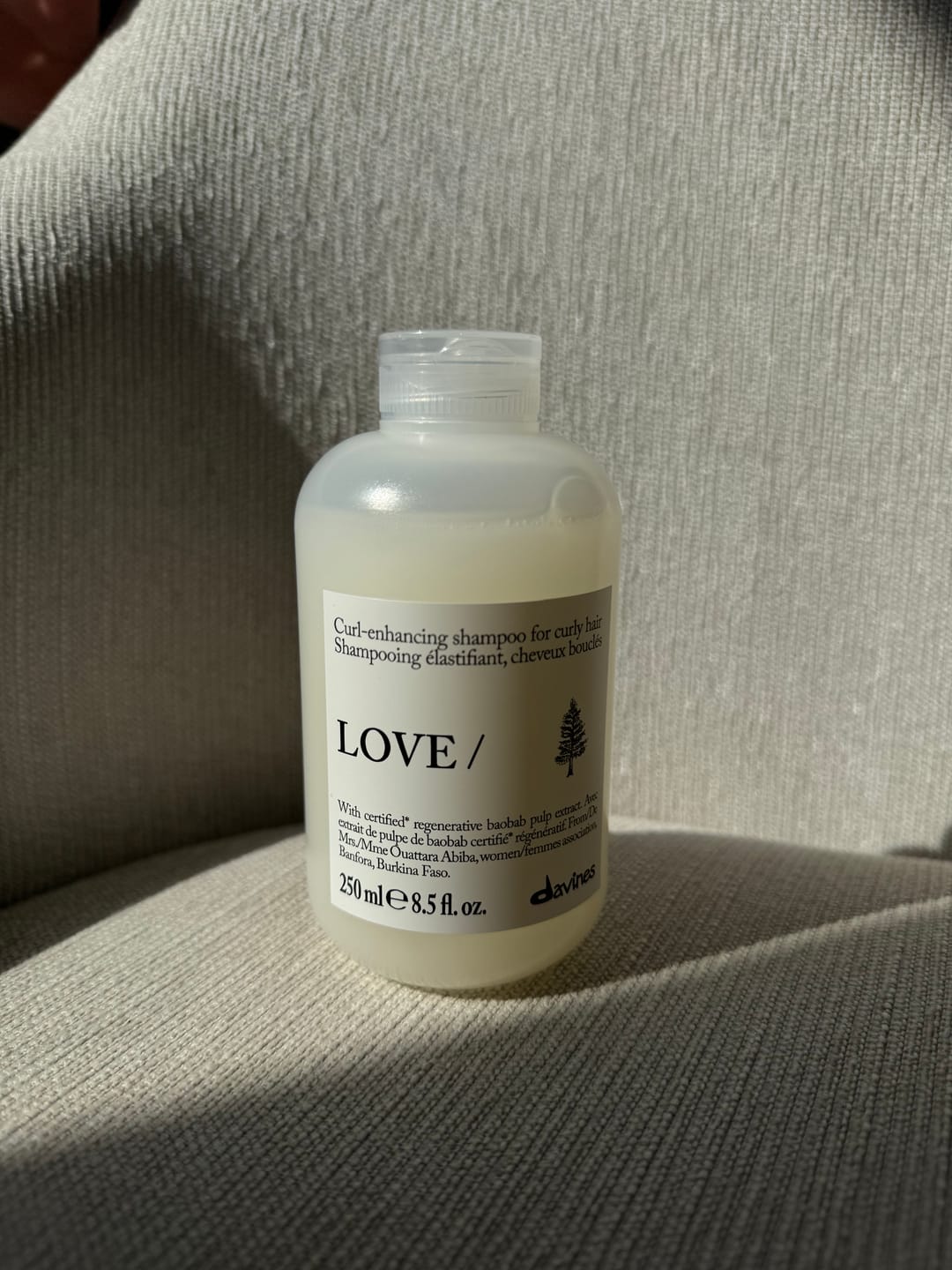 Customer photo review of LOVE CURL Shampoo