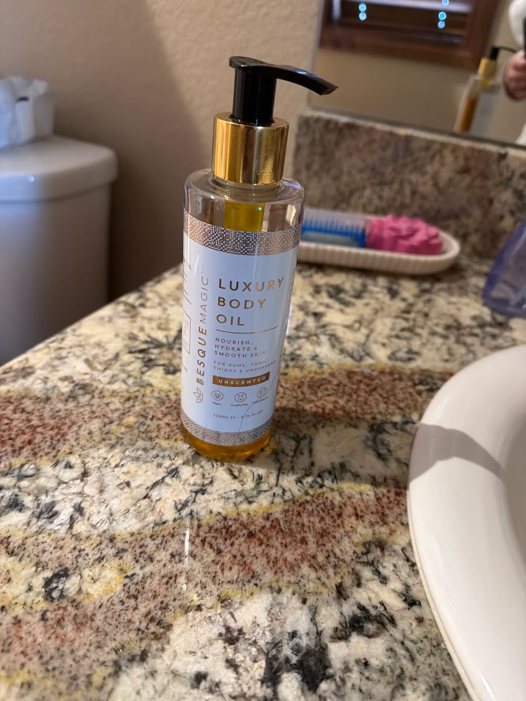 Customer photo review of Besque® Magic Body Oil XL - Unscented