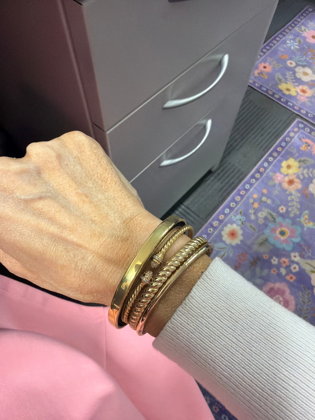 Customer photo review of Hair-tie Hider Cuff Bracelet
