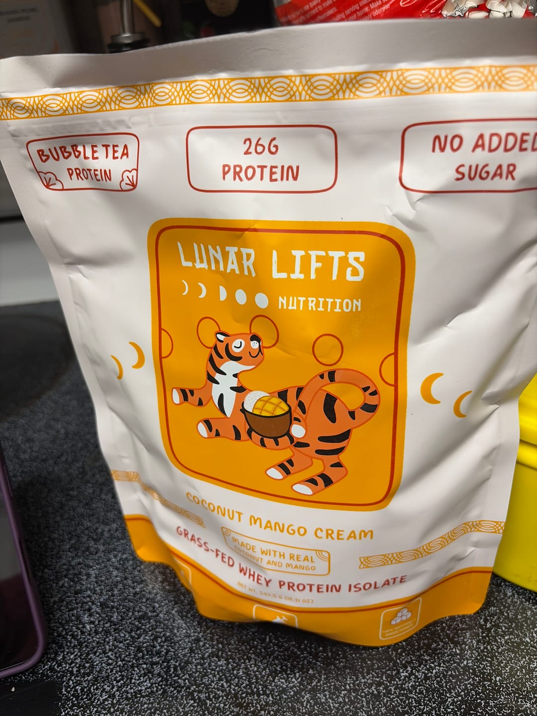 Customer photo review of Coconut Mango Cream Whey Protein