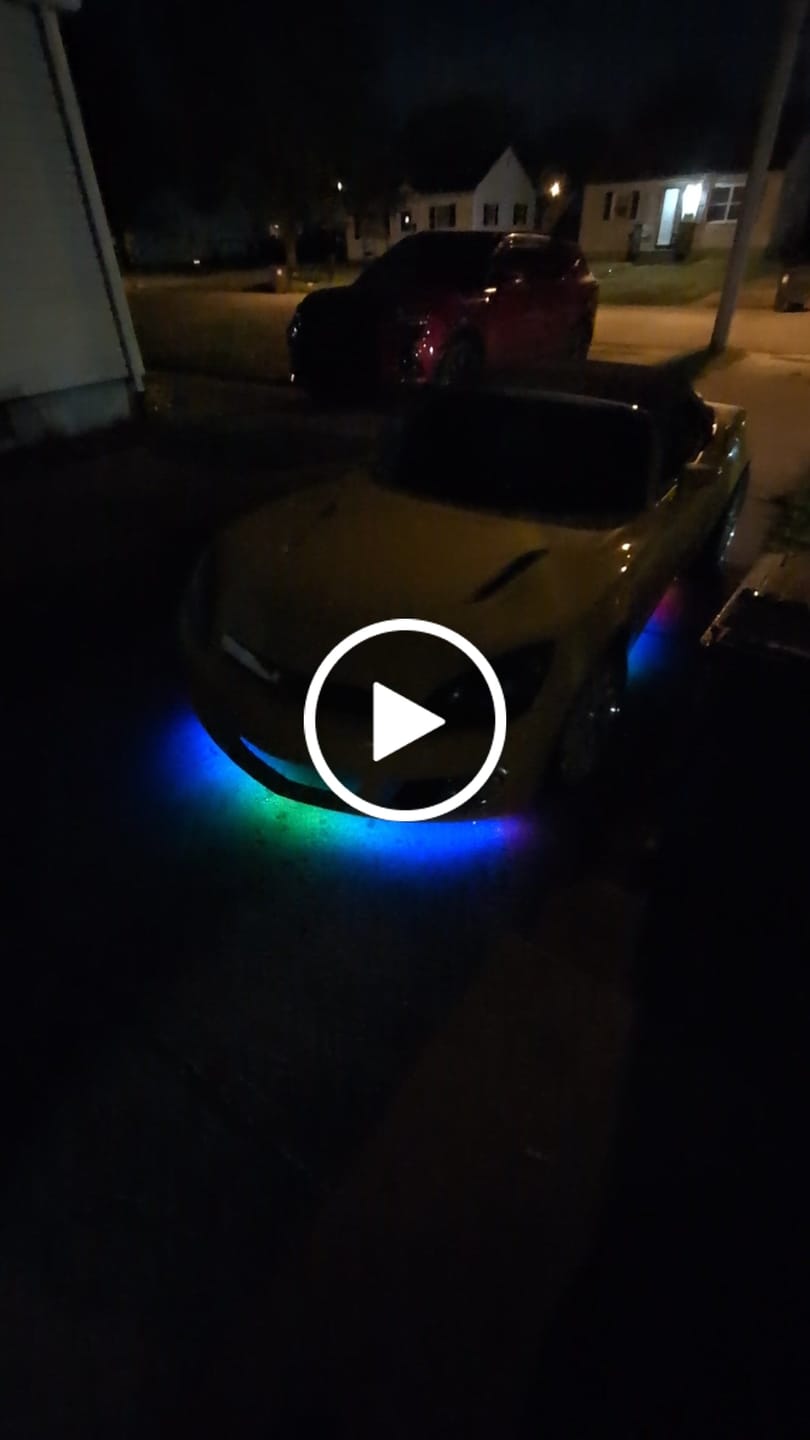 Customer video review of ELGlow® PRO Universal Car Underglow Kit