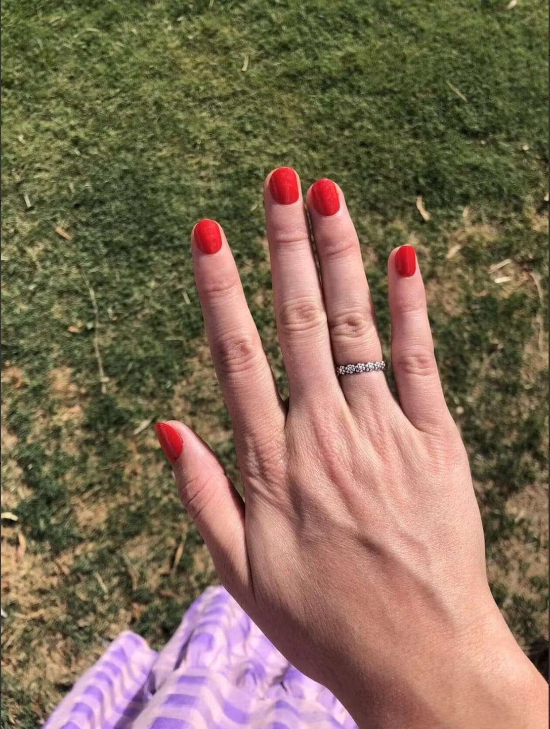 Customer photo review of White French-Glitter Line