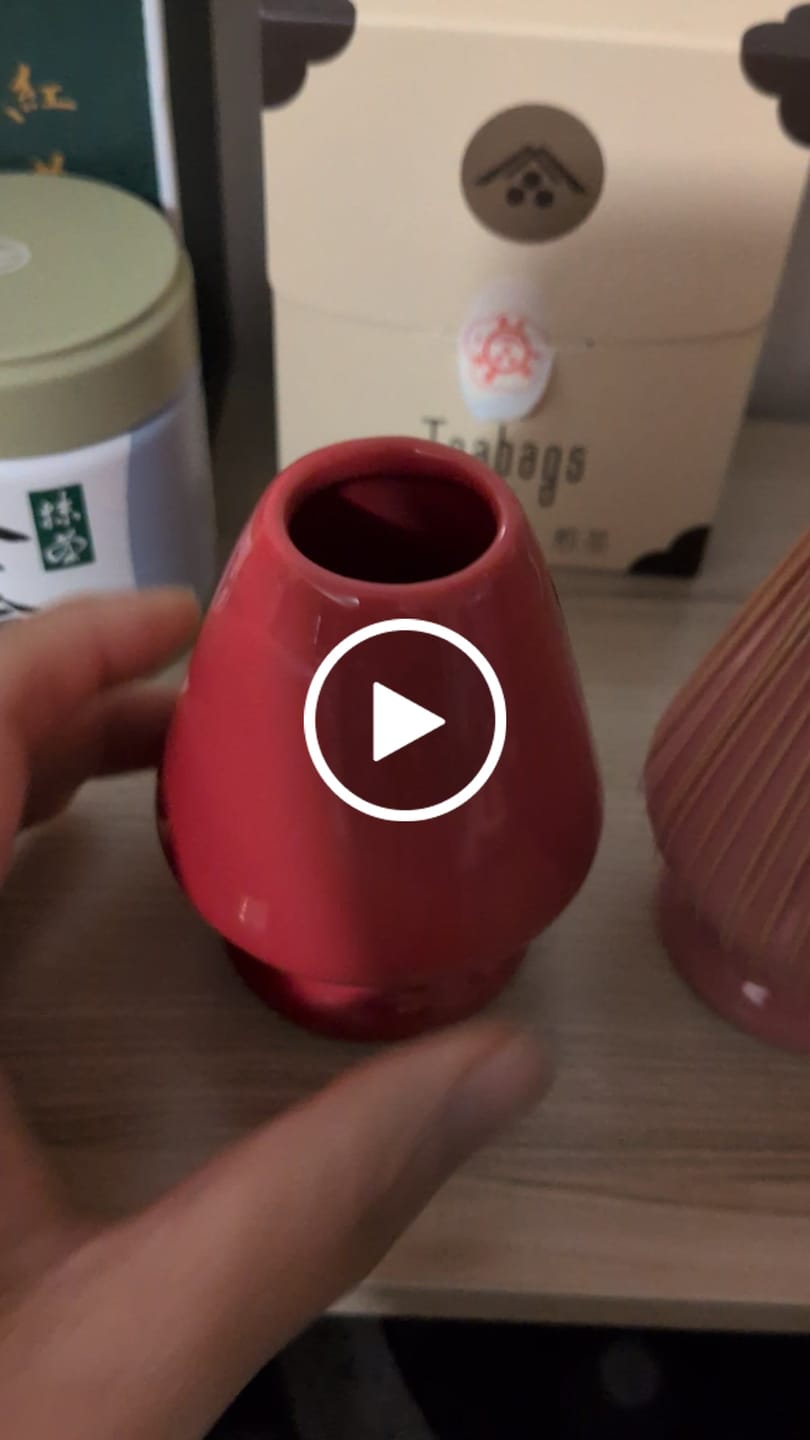 Customer video review of Japanese Ceramic Matcha Whisk Stand - Red