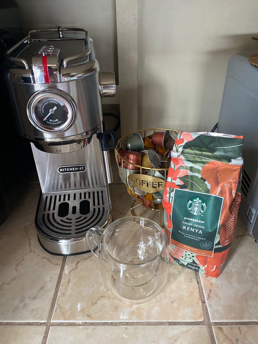 Customer photo review of Cafetera Espresso Bari 5 en 1