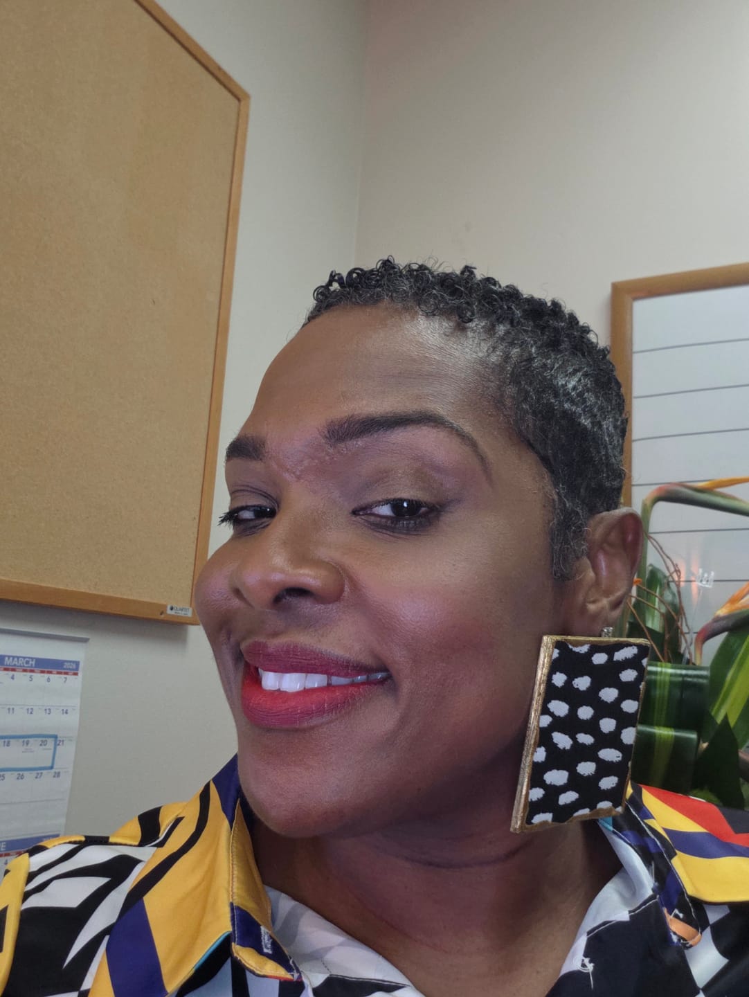 Customer photo review of Grand LUX Stud Earrings - 22 Colorways