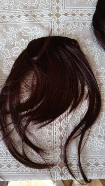 Customer photo review of Remy Clip-In Pony / Fringe