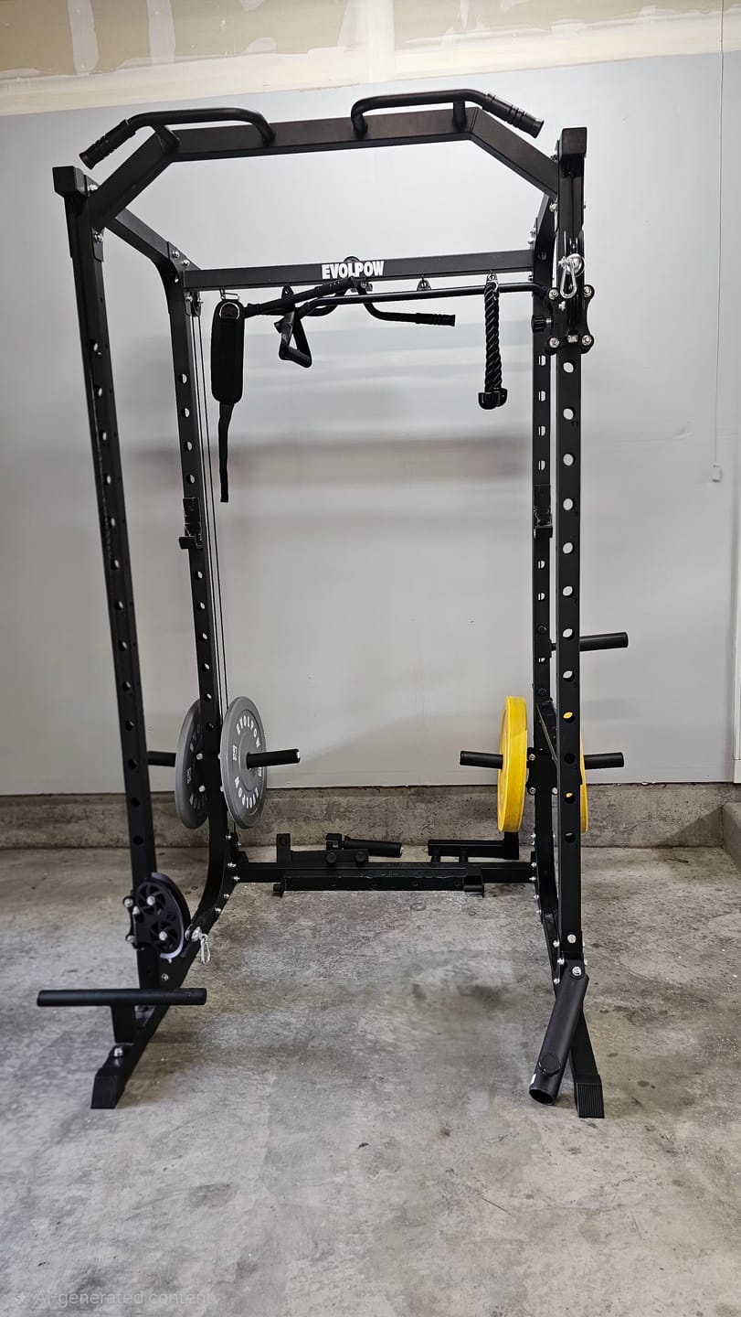 Customer photo review of EVOLPOW P2A Brute All-in-One Power Rack Home Gym (Dual Pulley Edition) - For Beginner