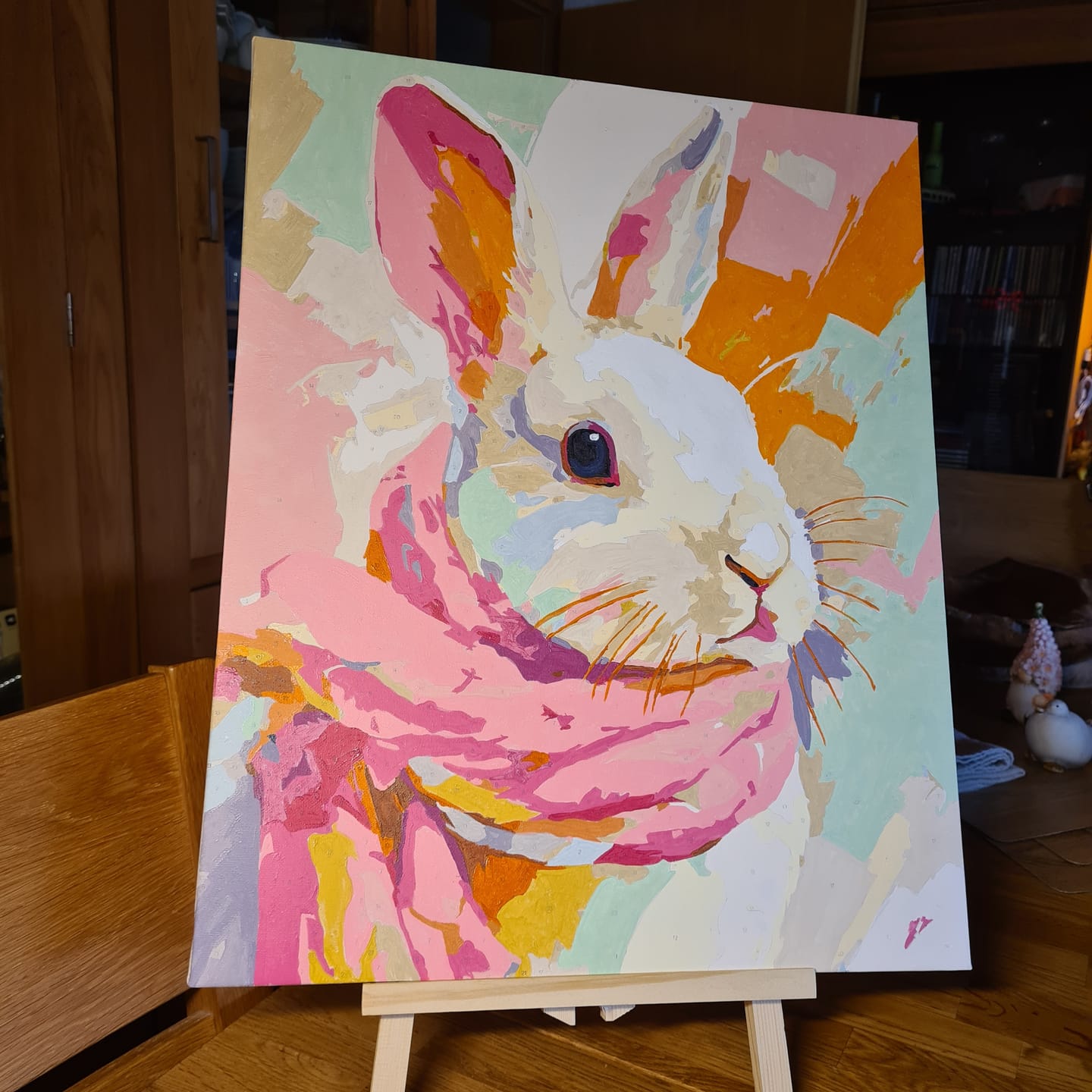 Customer photo review of Malen nach Zahlen - Pastellhase
