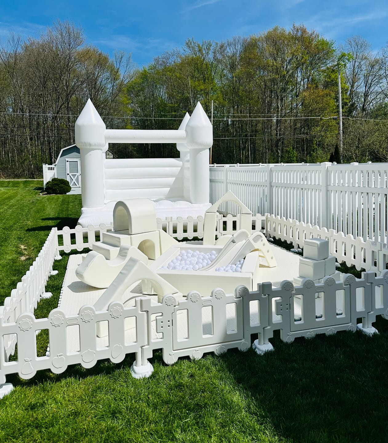 Customer photo review of PVC Commercial Long Lasting Bounce House with Blower
