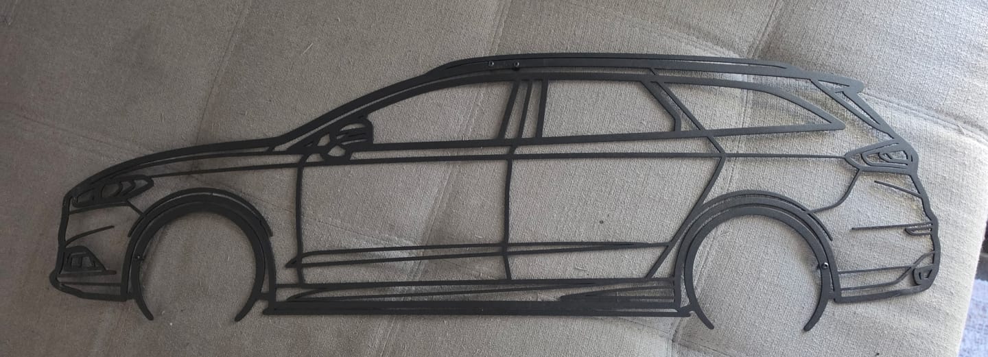 Customer photo review of Your Custom Metal Car Silhouette
