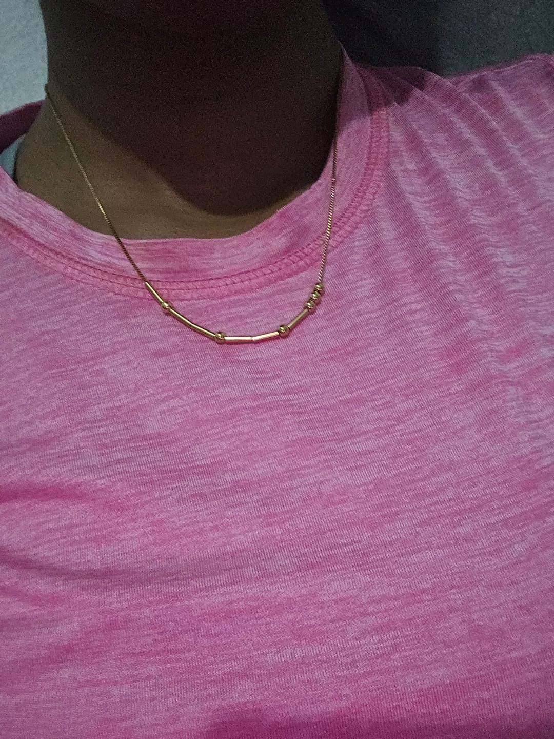 Customer photo review of Morse Code Necklace