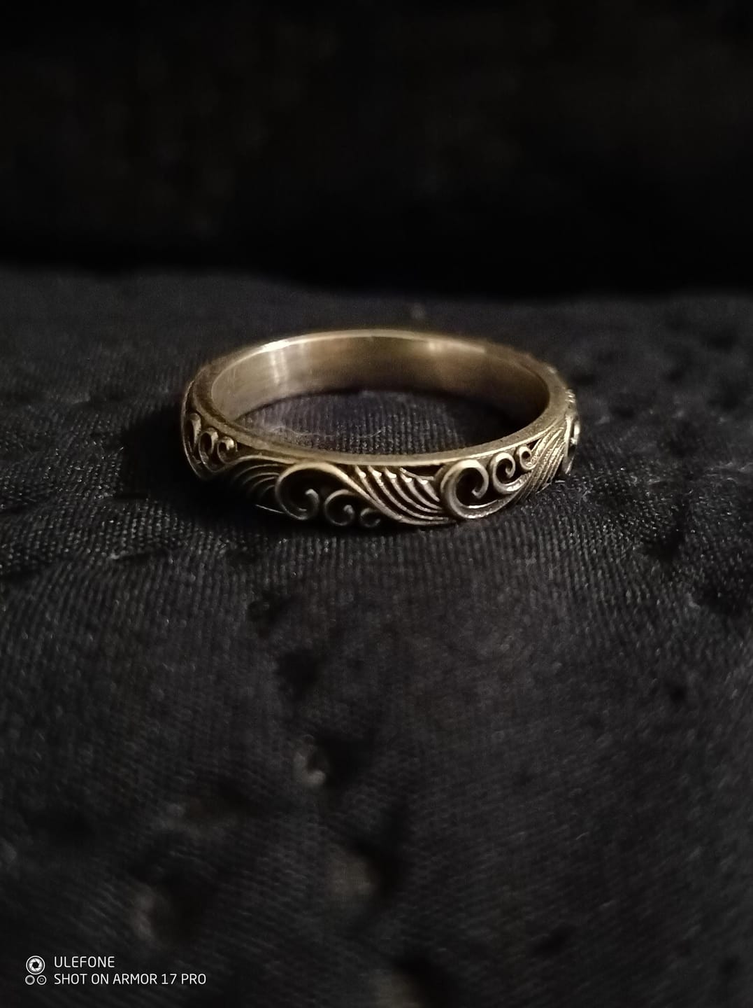 Customer photo review of Carved Leaf Ring