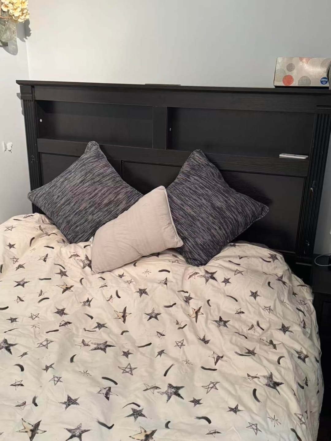 Customer photo review of Roman Column Framed Storage Bed