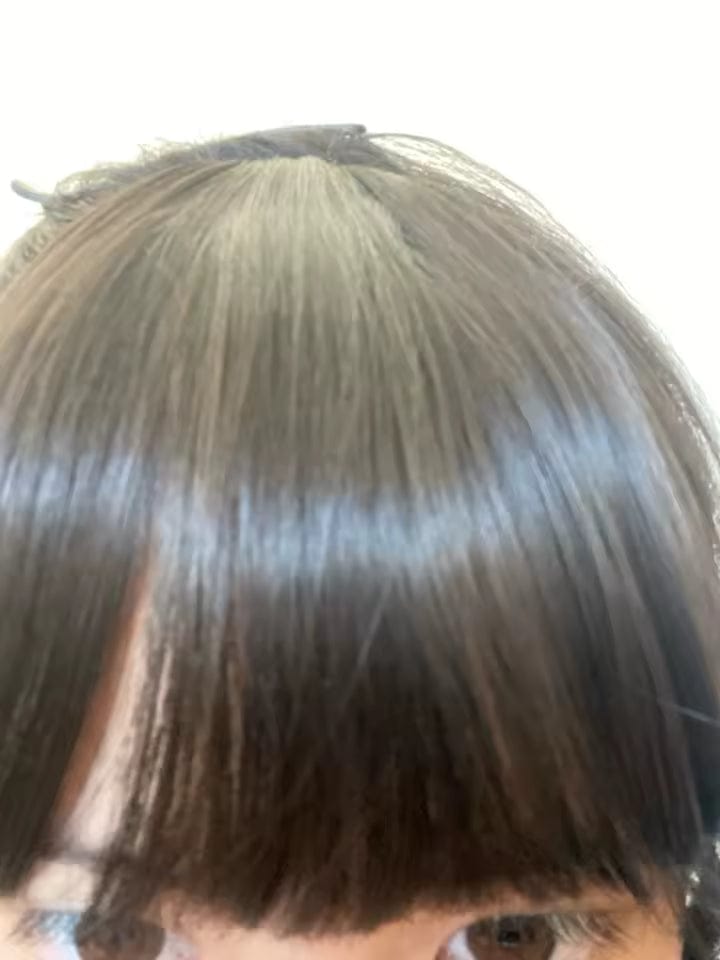 Customer photo review of Remy Clip-In Pony / Fringe
