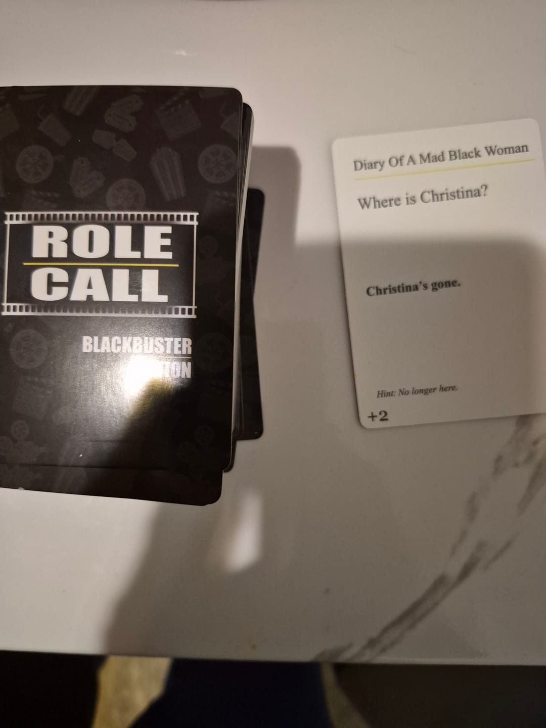 Customer photo review of Role Call Game: Blackbuster Edition