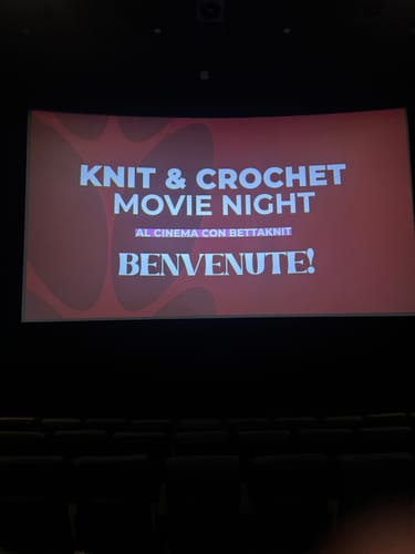 Customer photo review of KNITTING & CROCHET MOVIE NIGHT - MILANO - May 8