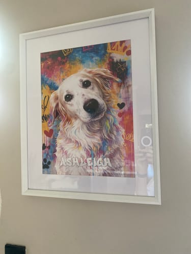 Customer photo review of Personalised Poster With Dog or Cat - Graffiti
