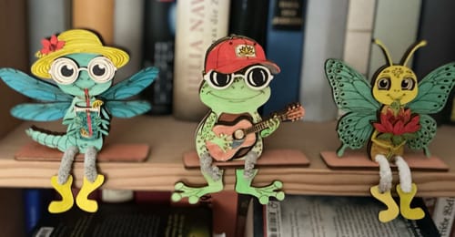 Customer photo review of 8 Summer Shelf Sitters Figurines SVG Laser Cut File