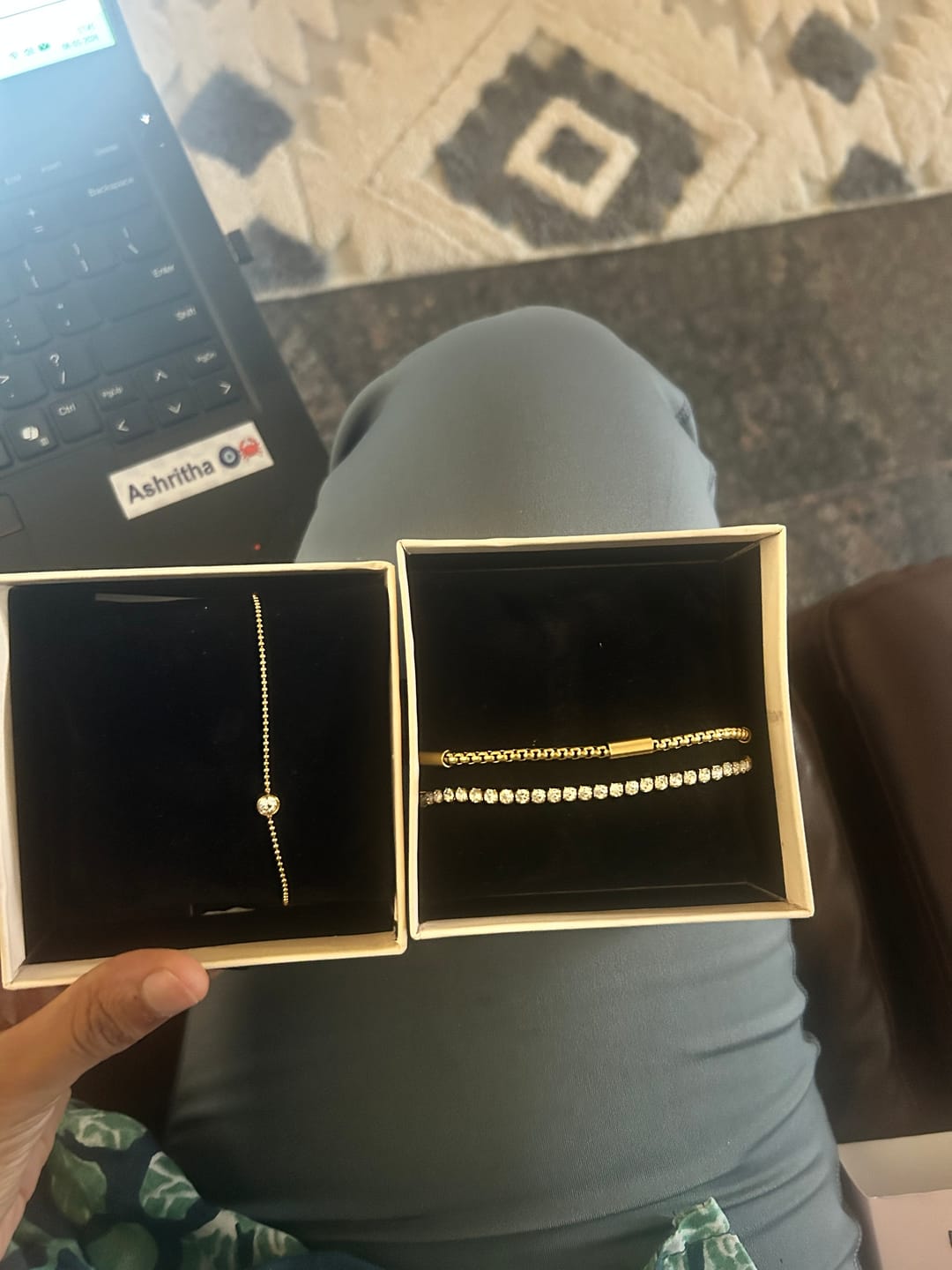 Customer photo review of Golden Glamour Layered Bracelet