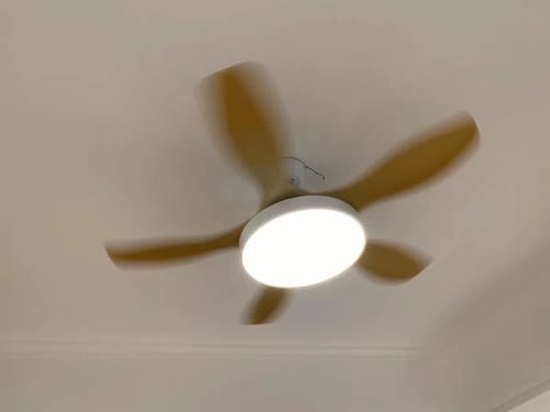 Customer photo review of WOMO Ventiladores de techo con luz Reversible Escandinavo - WM5002