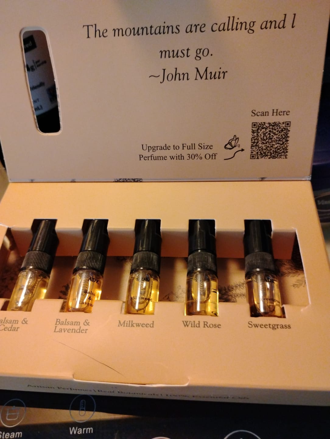 Customer photo review of Artisan Perfume Spray Discovery Set 0.07 oz x 5