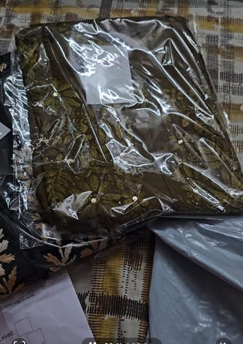 Customer photo review of Moss Green Rayon mukaish Long Kurta