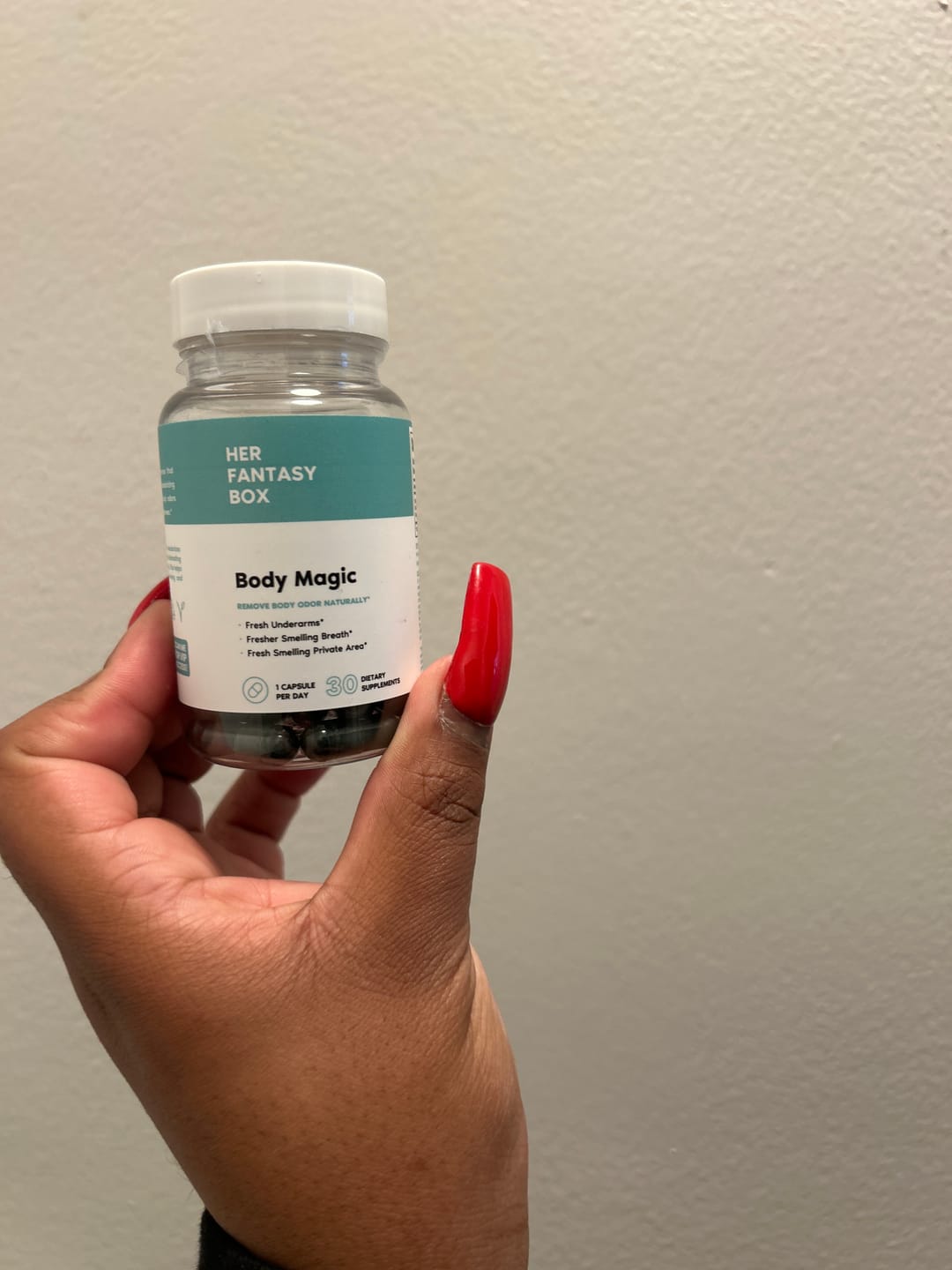 Customer photo review of Body Magic Chlorophyll Pill - For Body Odor, Detox & Skin