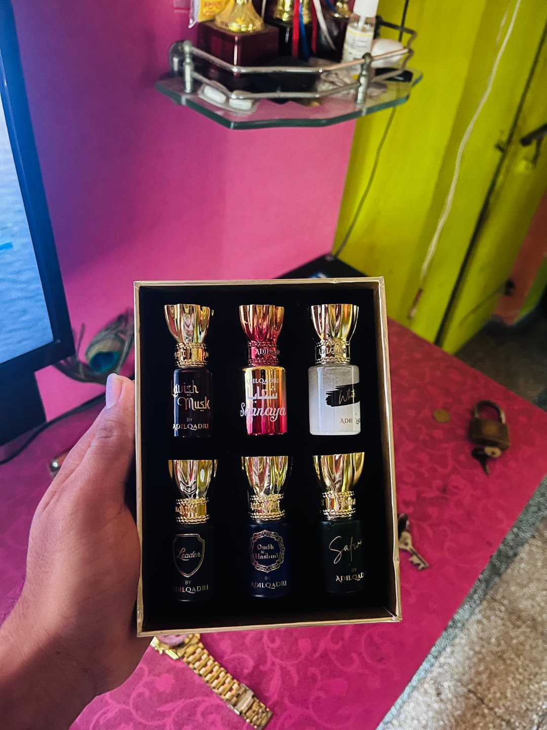Customer photo review of Assorted Luxury Attar Perfume Gift Set (6 × 5.5Ml)