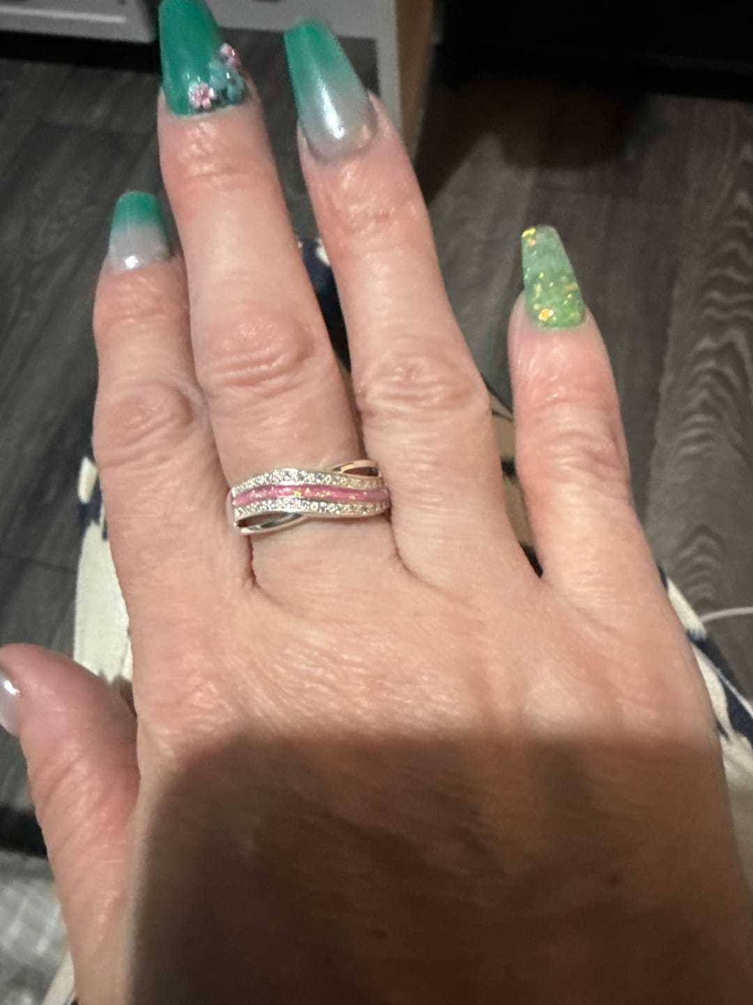 Customer photo review of Artistic Wave Cubic Zirconia Ring