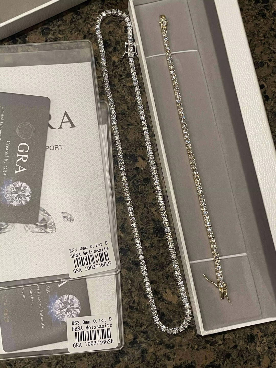 Customer photo review of GL 2MM 3MM 4MM 5MM 6.5MM Moissanite Diamond Tennis Chain Bracelet