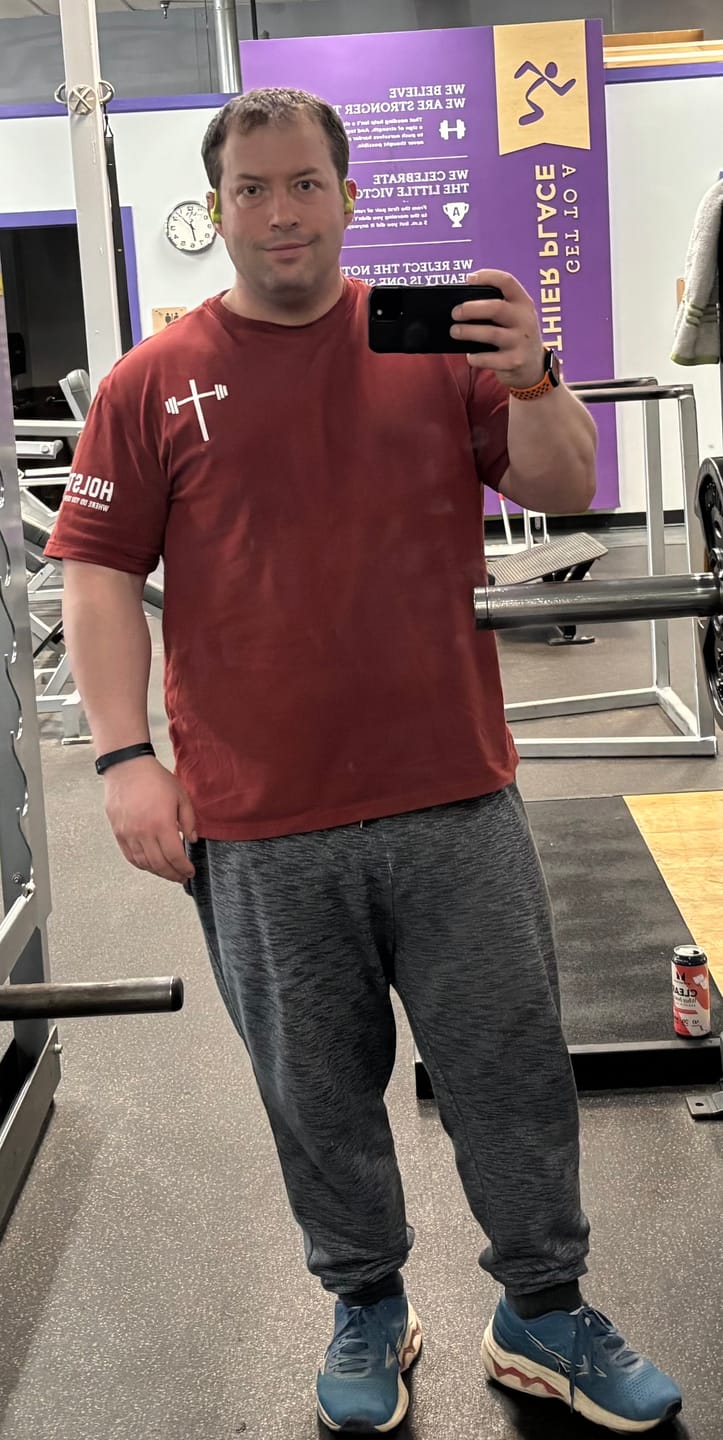Customer photo review of Premium Oversized Scripture Tee