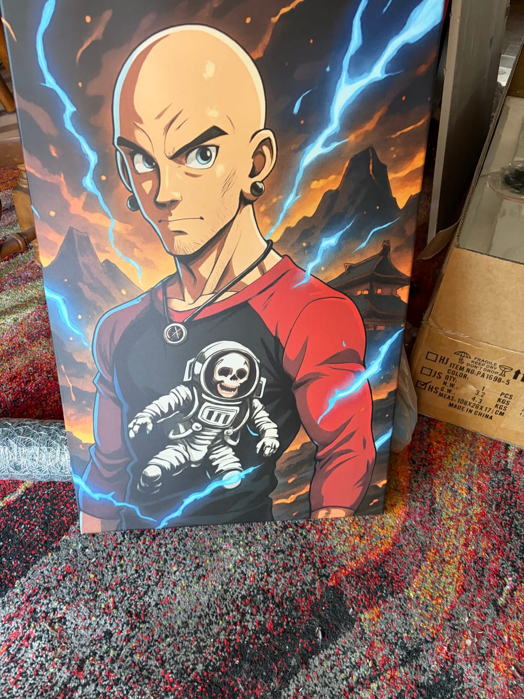 Customer photo review of Personalized Canvas - Portrait in Anime style
