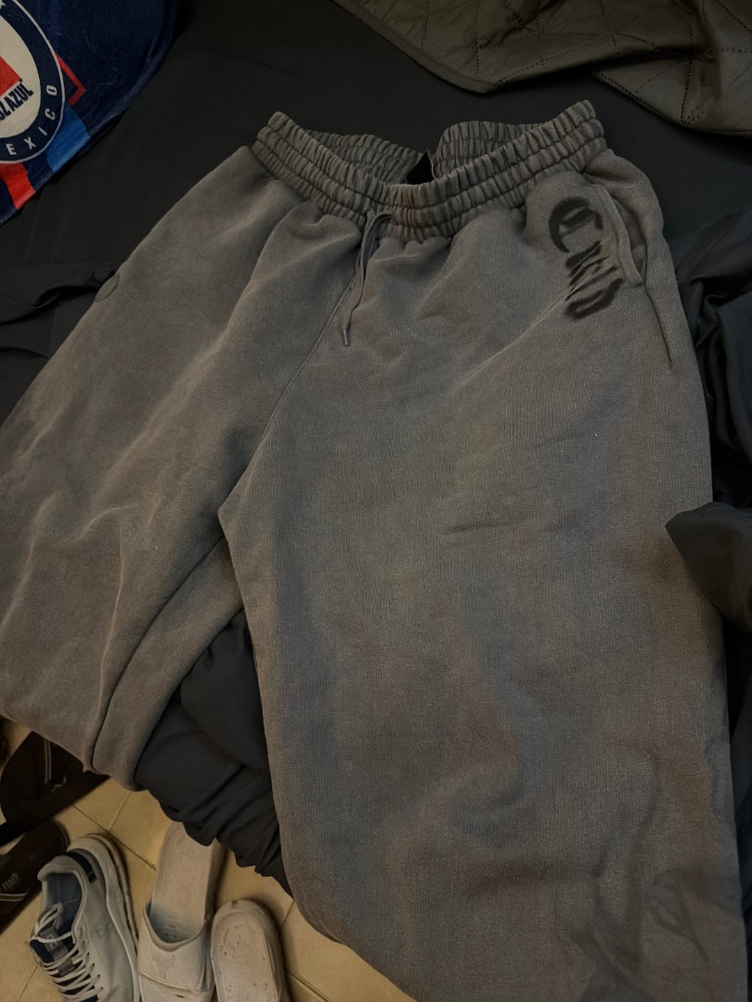 Customer photo review of WIDE LEG SMOKE SWEATS