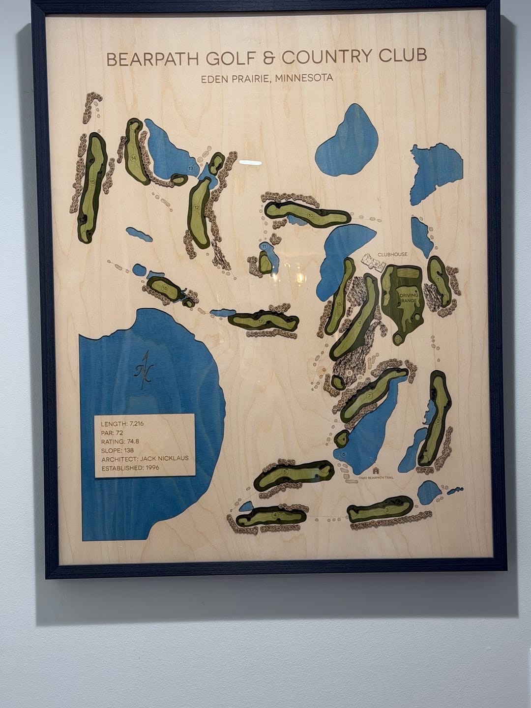 Customer photo review of Custom 3D Multi-Layer Golf Map