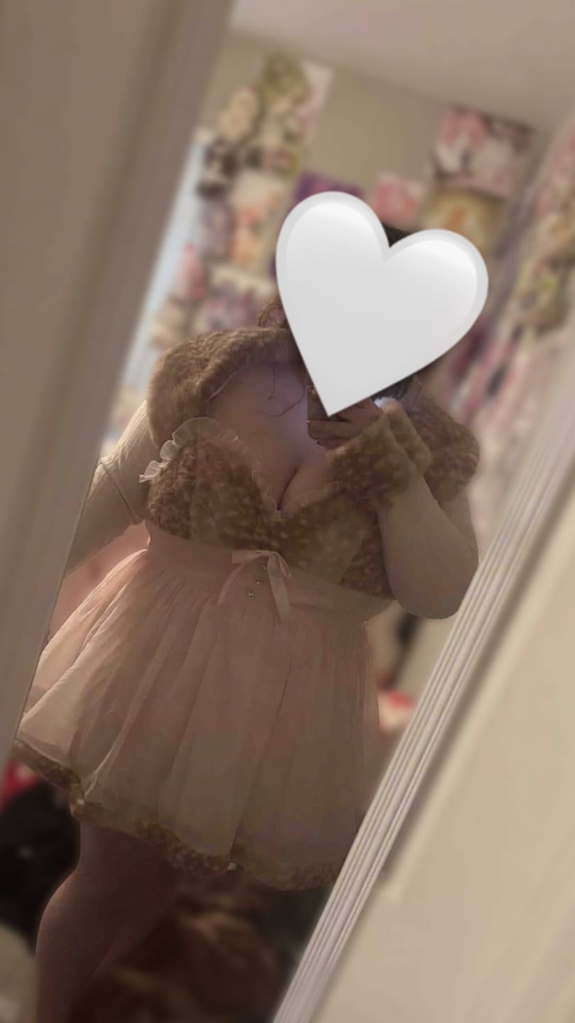 Customer photo review of Bambi Princess Fur Chiffon Babydoll Dress (Pink)