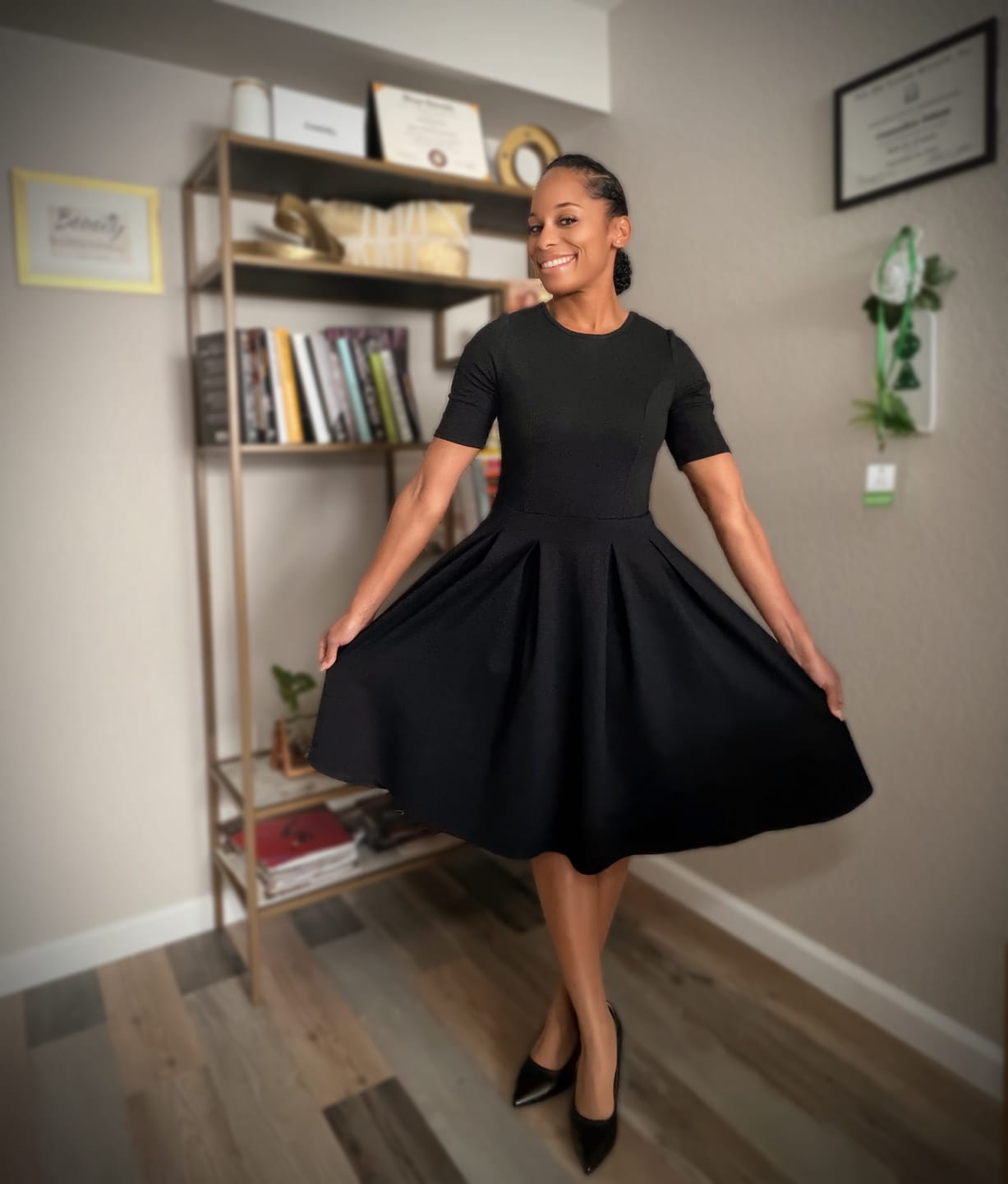 Customer photo review of Brigitte Brianna Swing Dress
