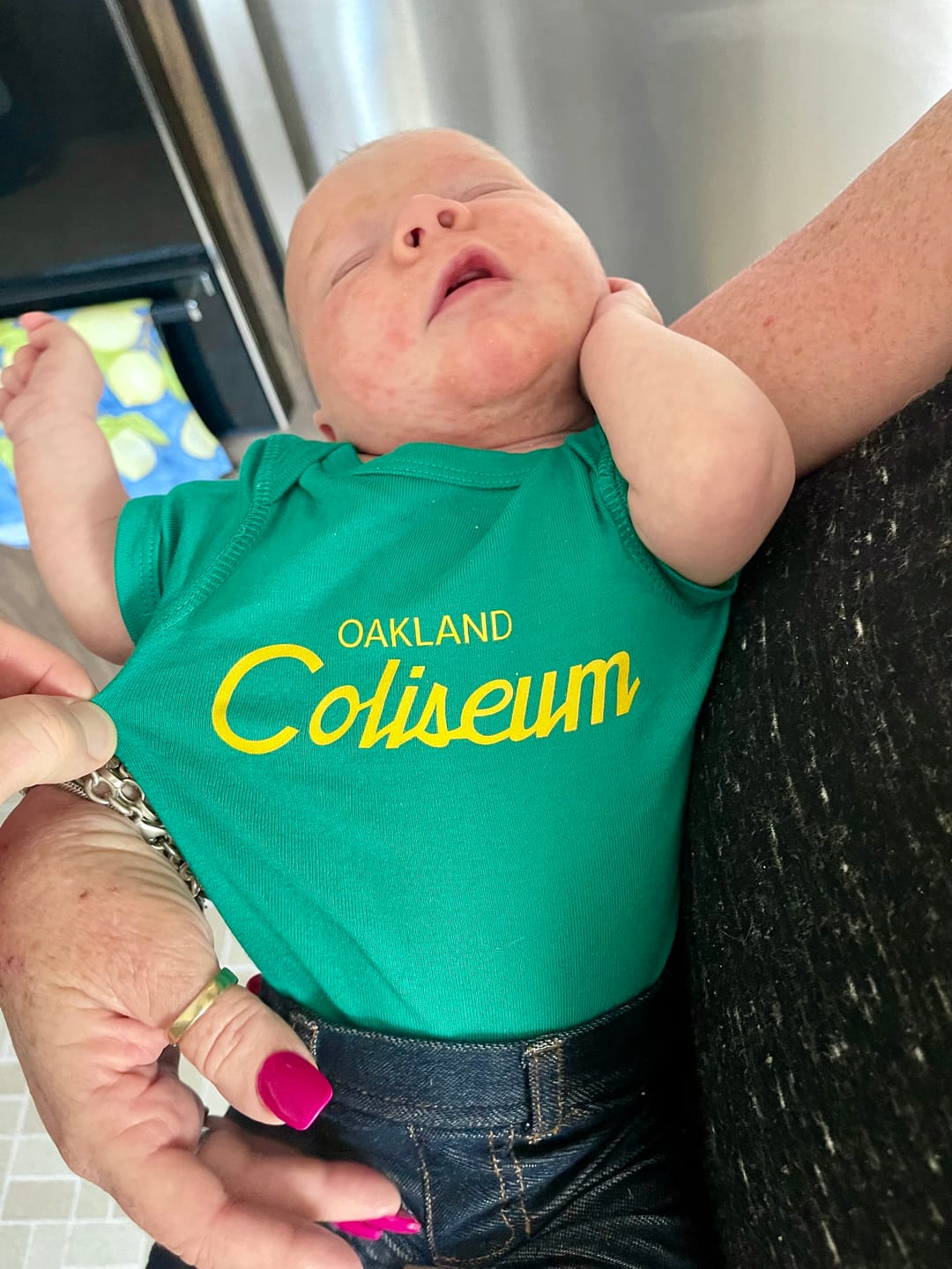 Customer photo review of I'd Rather Be Baby Bodysuit