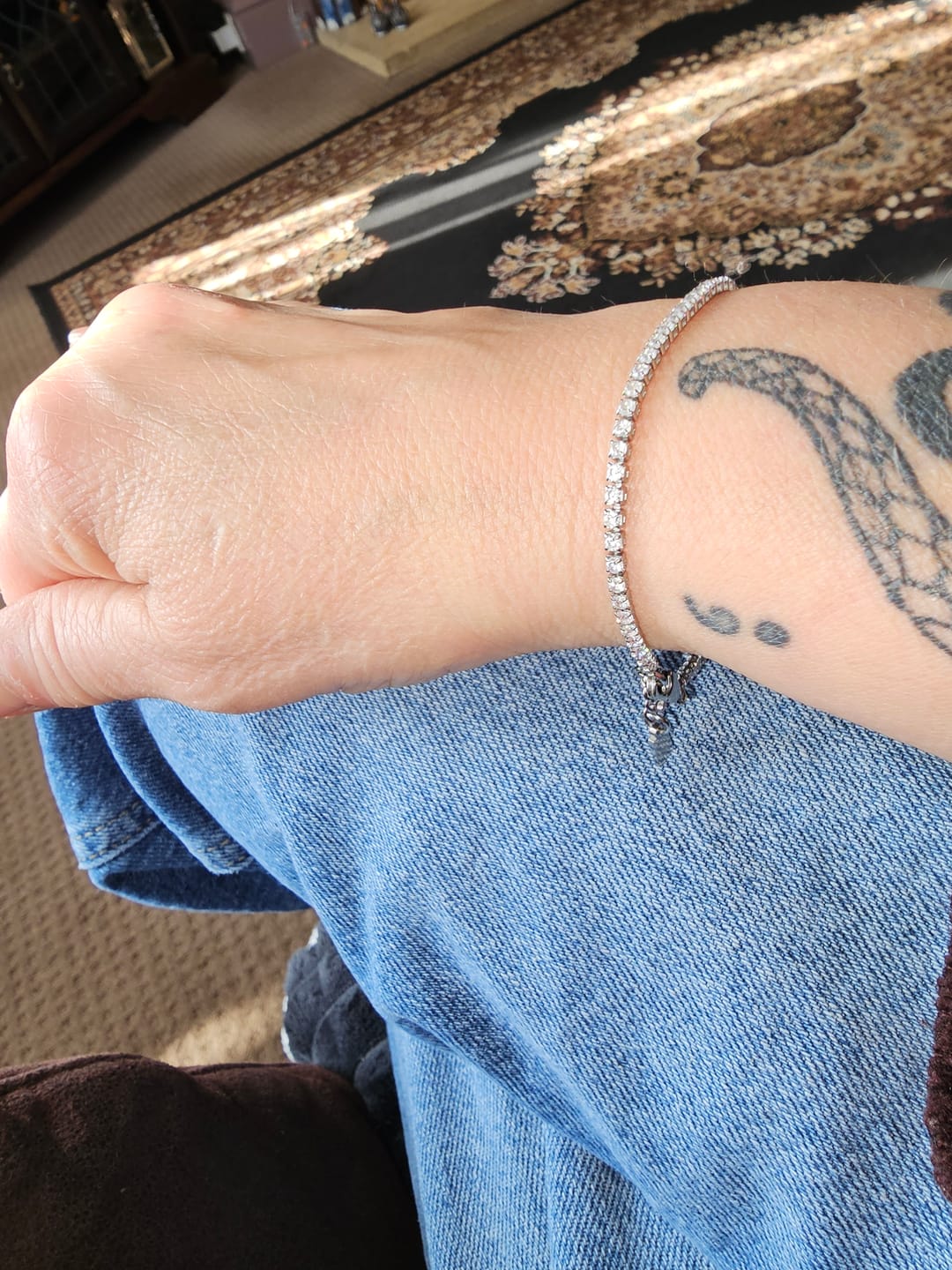 Customer photo review of Minimal Tennis Bracelet