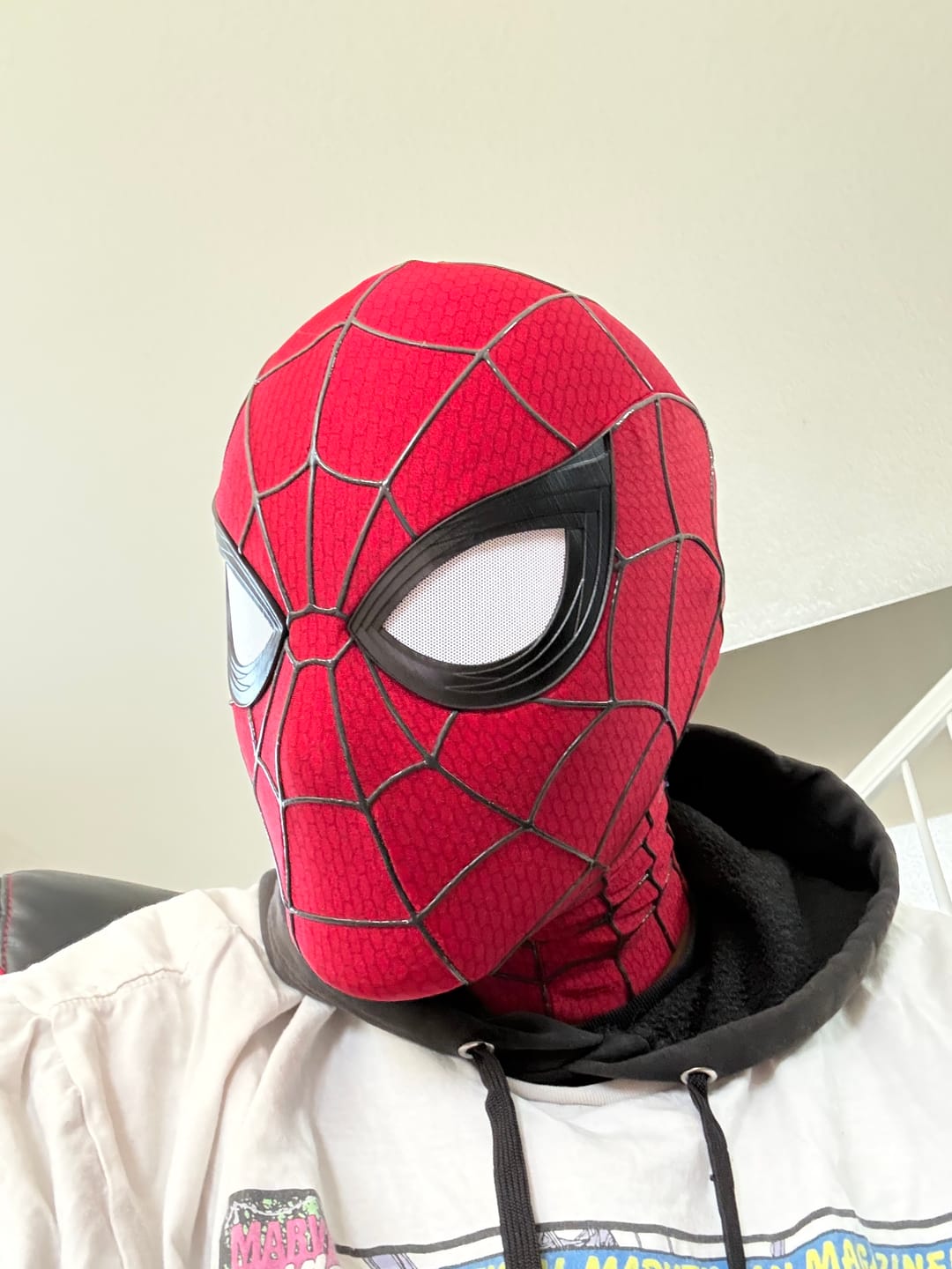 Customer photo review of Spider-Man: Brand New Day Life Size Wearable Mask (Cosplay Version)