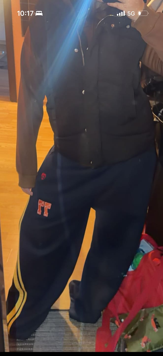 Customer photo review of Aelfric Eden Stripe Baggy Barrel Sweatpants