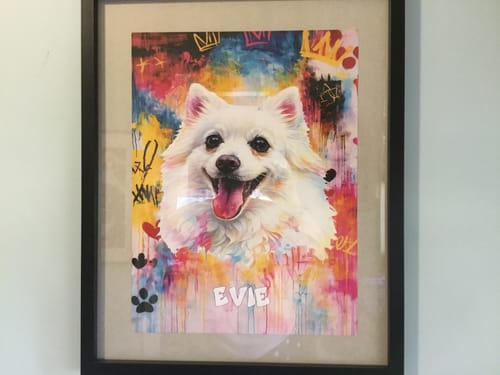 Customer photo review of Personalised Poster With Dog or Cat - Graffiti