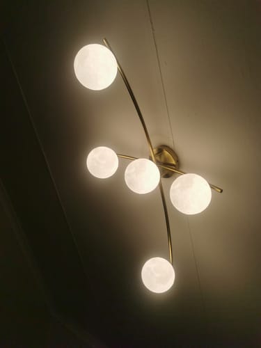 Customer photo review of Marcello Metal Ceiling Light Satin Brass