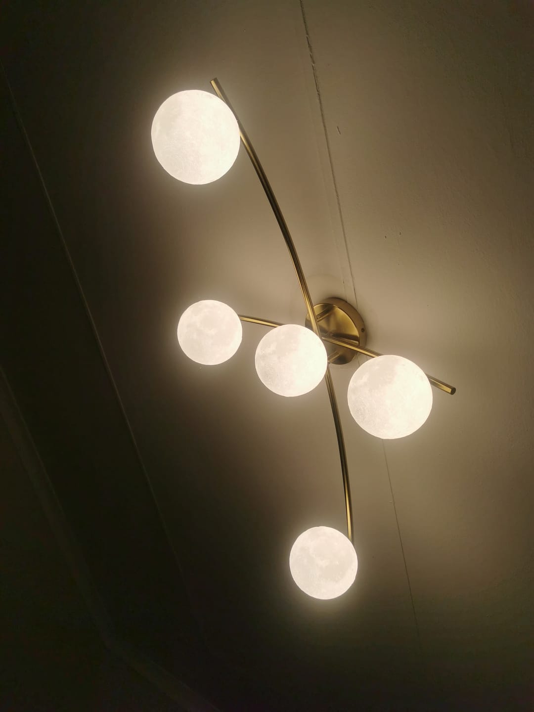 Customer photo review of Marcello Metal Ceiling Light Satin Brass