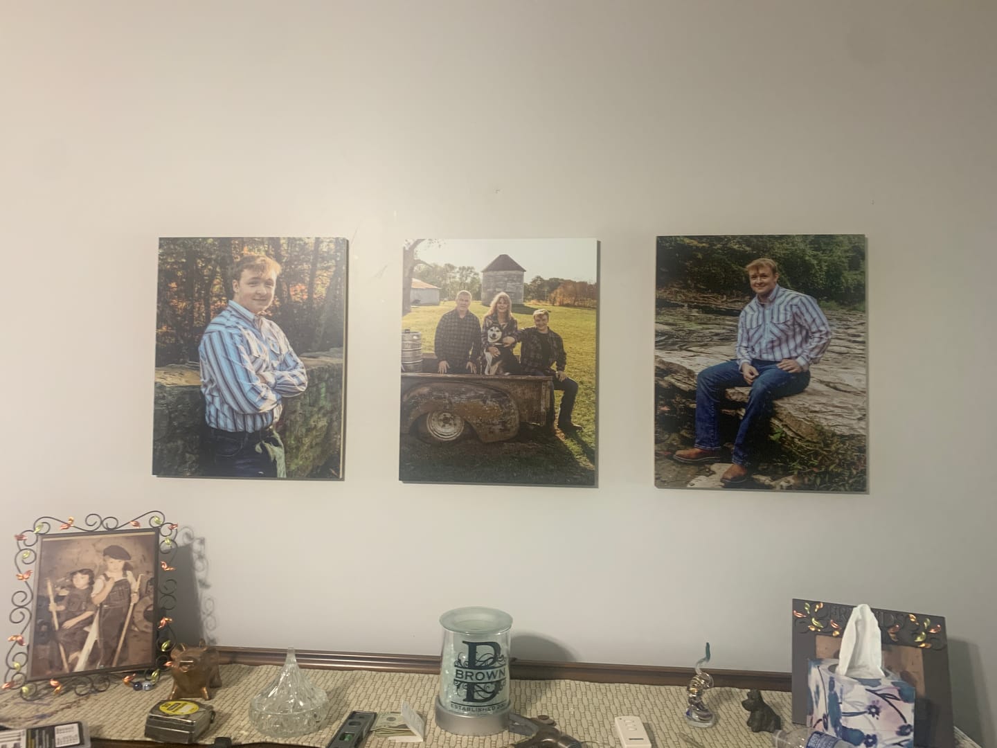Customer photo review of Birch Bright White Rectangular Wood Print