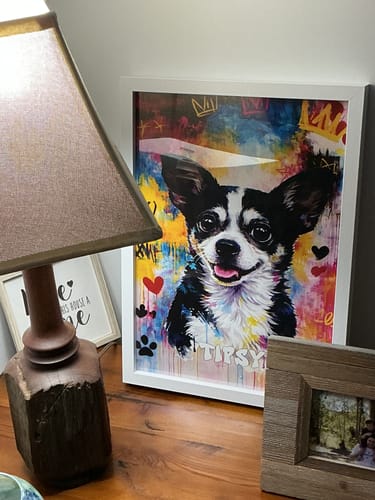 Customer photo review of Personalised Poster With Dog or Cat - Graffiti