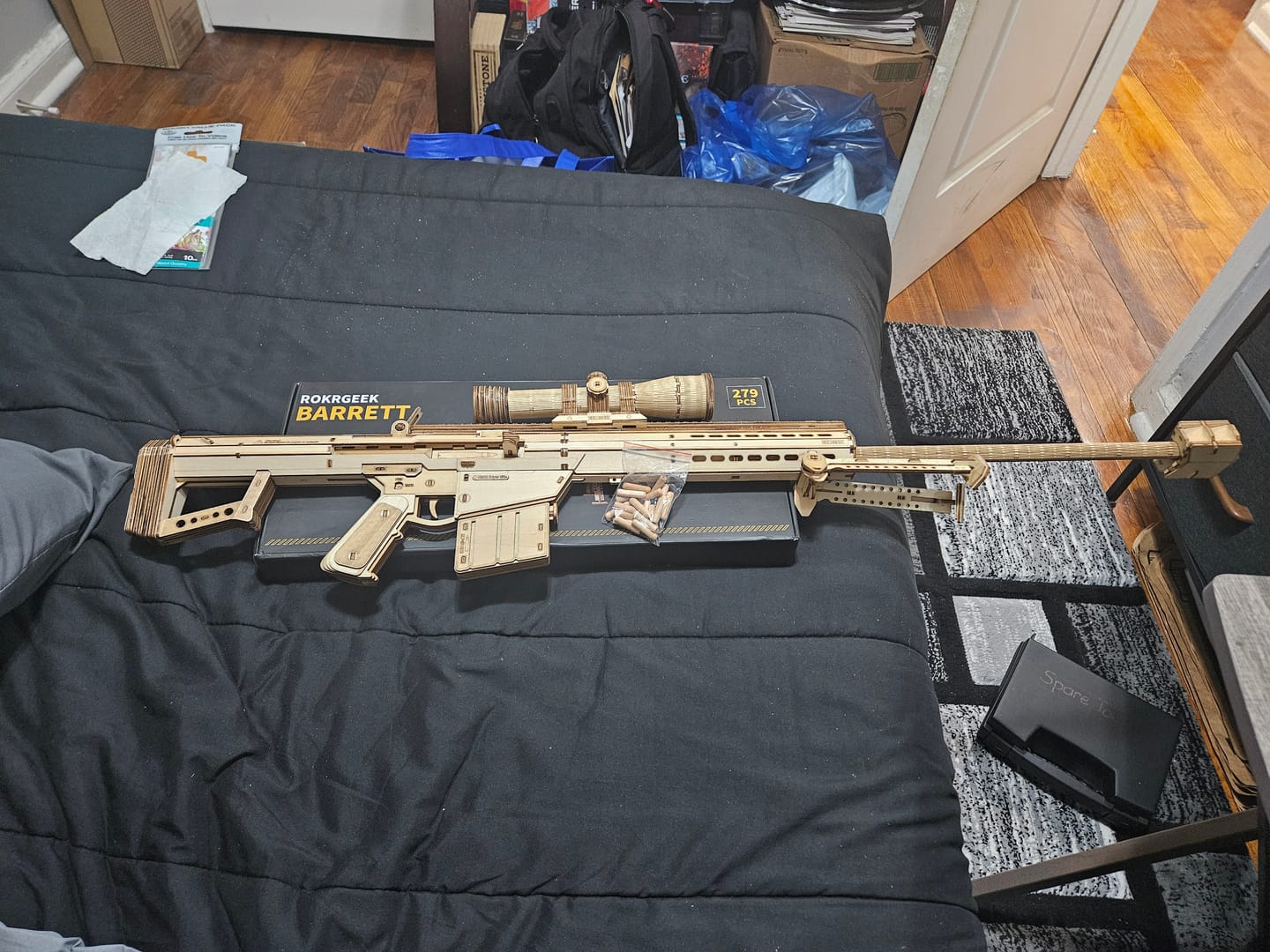 Customer photo review of Rokrgeek Barrett M82A1 3D Wooden Gun Model