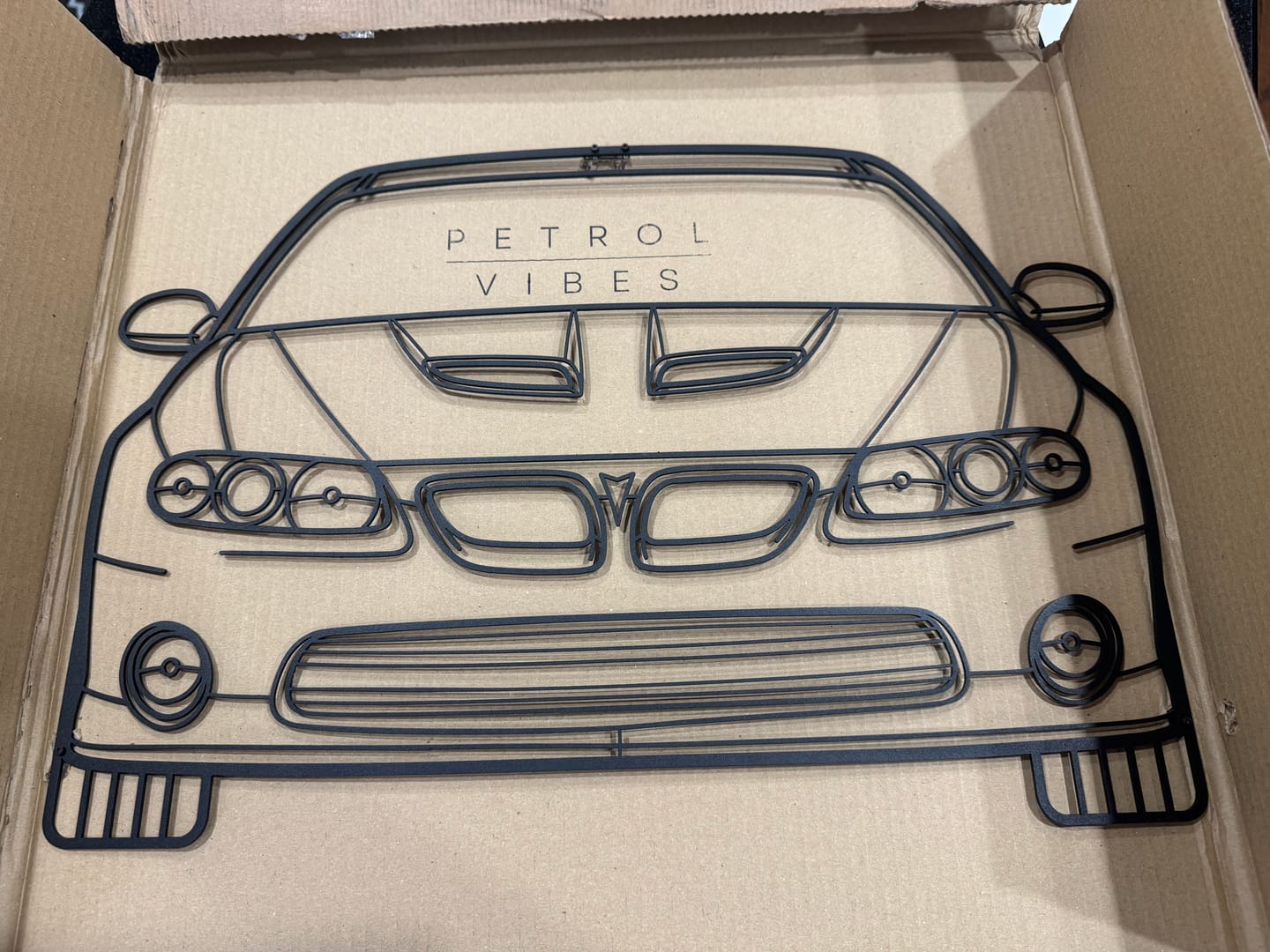 Customer photo review of Your Custom Car Silhouette Metal Wall Art Service