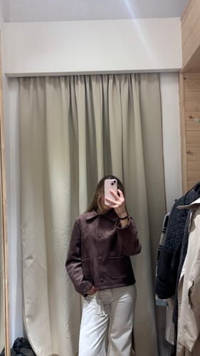 Customer photo review of Chaqueta Suede Brown